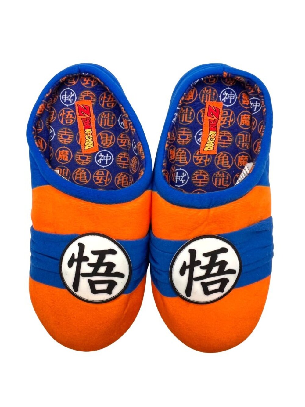 Dragon Ball Z Goku Indoor Slippers Blue & Orange Size 7-8 USA Dragon Groundup